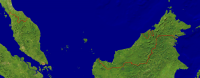 Malaysia Satellit + Grenzen 4000x1555